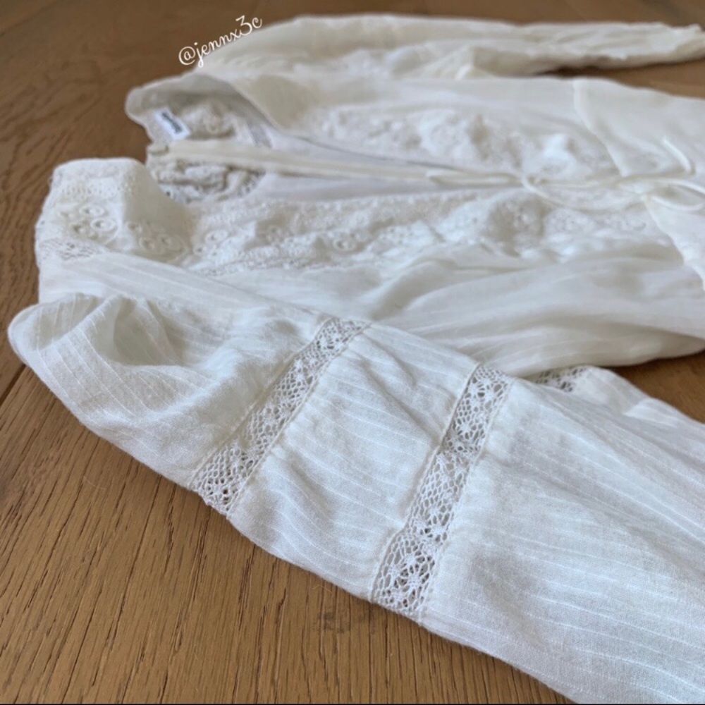 Sold Reformation Cecille Dress || Cream - Picture 8 of 16